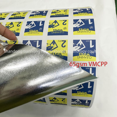 65gm VMCPP/アルミホイル紙 掃除用タオル 30-1100mm 幅 0-9 印刷色